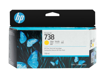 HP : 738 130-ML YELLOW DesignJet cartouche d'encre