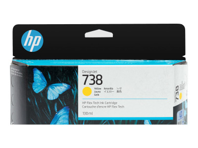 HP : 738 130-ML YELLOW DesignJet cartouche d'encre