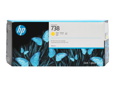 HP : 738 300-ML YELLOW DesignJet cartouche d'encre