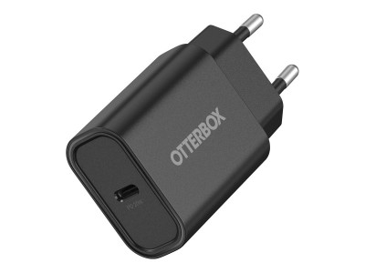 OtterBOX : OB STANDARD EU WALL CHARGER 20W - 1X USB-C 20W USB-PD BLACK