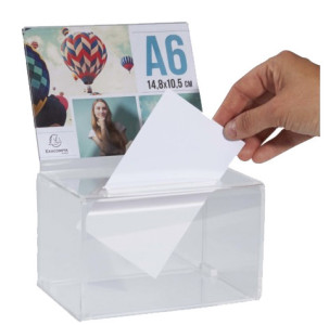 EXACOMPTA Urne, en acrylique, fermable à clé, transparent