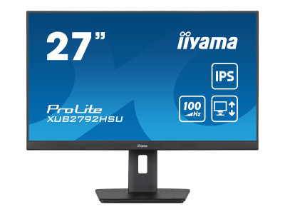 Iiyama : XUB2792HSU-B6 27IN IPS FHD 4MS HDMI VGA DP 2USB HUB