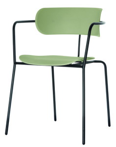 PAPERFLOW Chaise visiteur BISTRO, set de 2, vert