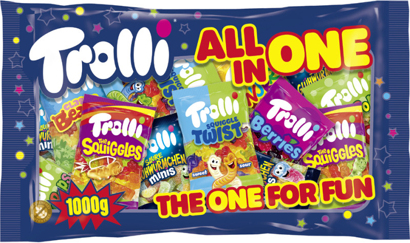 Trolli bonbon gélifié aux fruits ALL IN ONE, 1.000 g