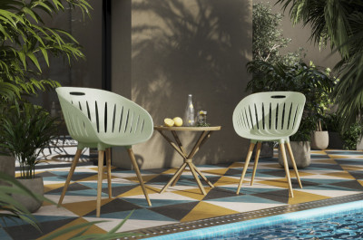 Chaise d'extérieur Topstar « T2023 », lot de 2, gris clair