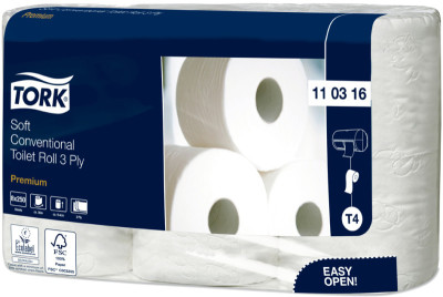 TORK Papier toilette, 2 couches, blanc