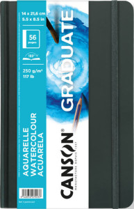 CANSON Carnet à croquis GRADUATE Aquarelle, noir