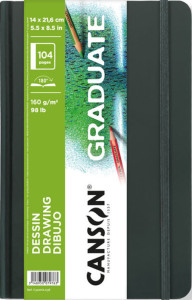 CANSON Carnet à croquis GRADUATE DRAWING, 102 x 152 mm, noir