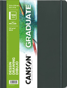 CANSON Carnet à croquis GRADUATE DRAWING, 102 x 152 mm, noir
