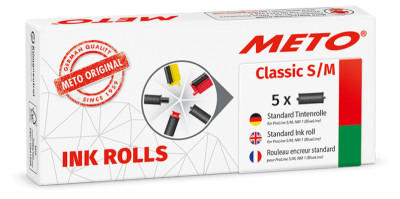 METO Rouleau d'encre pour étiqueteuse Classic S, noir