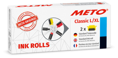 METO Rouleau d'encre pour étiqueteuse Classic L/XL, noir