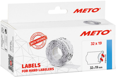 METO Étiquette pour étiqueteuse de prix 22 x 12 mm, blanc