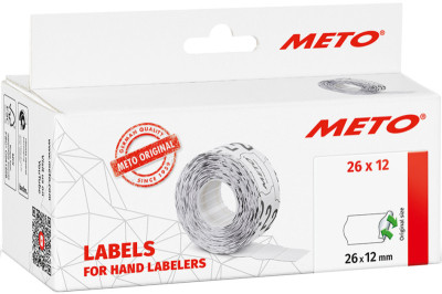 METO Étiquette pour étiqueteuse de prix 22 x 12 mm, blanc