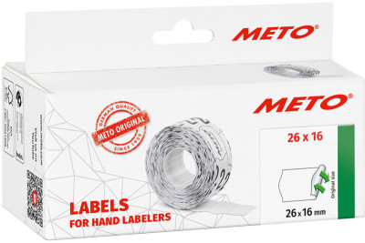 METO Étiquette pour étiqueteuse de prix 22 x 12 mm, blanc