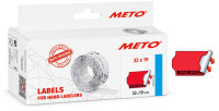 METO Étiquette pré-imprimée pour étiqueteuse, 22 x 12 mm METO Étiquette pré-imprimée pour étiqueteuse, 22 x 12 mm