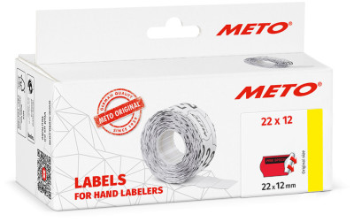 METO Étiquette pré-imprimée pour étiqueteuse, 22 x 12 mm