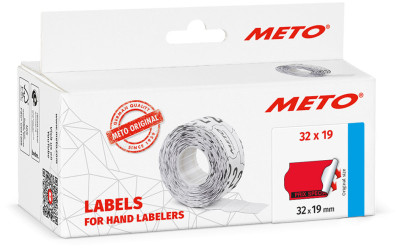 METO Étiquette pré-imprimée pour étiqueteuse, 22 x 12 mm