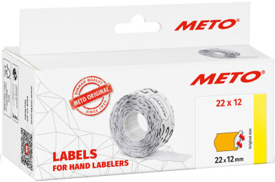 METO Étiquette pour étiqueteuse de prix, 26 x 12 mm, orange