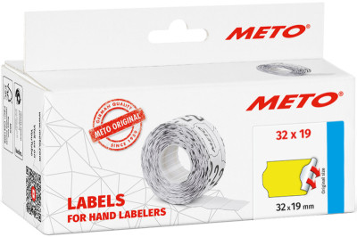 METO Étiquette pour étiqueteuse de prix, 26 x 12 mm, orange