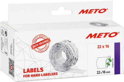 METO Étiquette pour étiqueteuse de prix, 26 x 16 mm, blanc