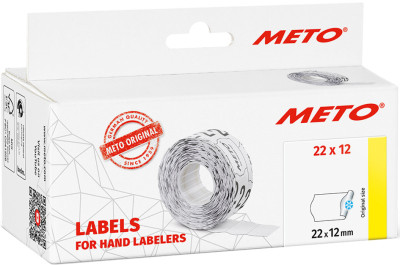 METO Étiquette pour étiqueteuse de prix, 32 x 19 mm, blanc