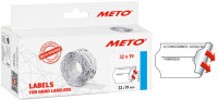 METO Étiquette pré-imprimée pour étiqueteuse, 32 x 19 mm METO Étiquette pré-imprimée pour étiqueteuse, 32 x 19 mm