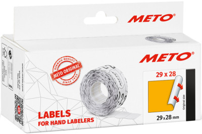 METO Étiquette pour étiqueteuse de prix, 29 x 28 mm, blanc