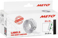 METO Étiquette pour étiqueteuse de prix, 29 x 28 mm, blanc METO Étiquette pour étiqueteuse de prix, 29 x 28 mm, blanc