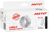 METO Étiquette pour étiqueteuse de prix, 29 x 28 mm, blanc METO Étiquette pour étiqueteuse de prix, 29 x 28 mm, blanc