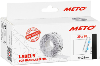 METO Étiquette pour étiqueteuse de prix, 29 x 28 mm, blanc