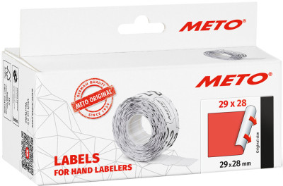 METO Étiquette pour étiqueteuse de prix, 29 x 28 mm, orange