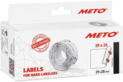 METO Étiquette pour étiqueteuse de prix, 29 x 28 mm, orange