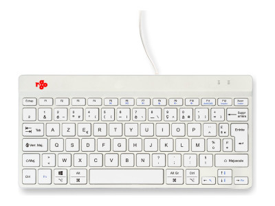 R-Go Tools : R-GO COMPACT BREAK ERGONOMIC KEYBOARD QWERTY (FR) avec WHITE