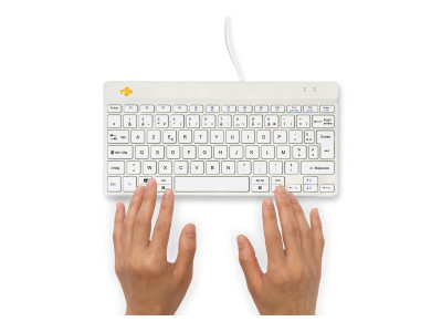 R-Go Tools : R-GO COMPACT BREAK ERGONOMIC KEYBOARD QWERTY (FR) avec WHITE