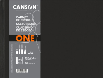 CANSON Carnet de croquis ONE, 279 x 216 mm, noir