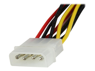 Startech : CABLE ALIMENTATION Y 30CM LP4 VERS 2SATA COUDE DROIT VERR.