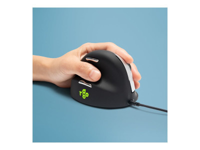 R-Go Tools : R-GO HE MOUSE ERGONOMIC BIG LEFT HANDED CABLED