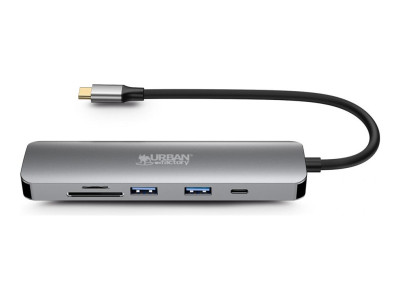 Urban Factory : HUB 6 1: USB-C HUB avec 2 USB-A / 1 HDMI 4K / 2 card READE