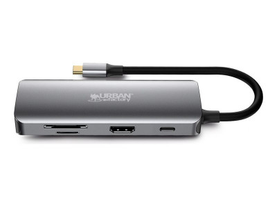 Urban Factory : HUB 8 1: USB-C HUB avec 3 USB-A / 1 HDMI 4K / 1 RJ45 / 2 C