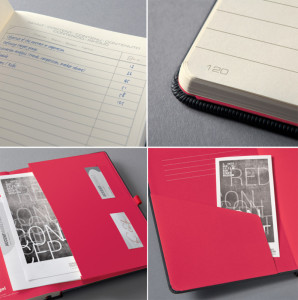 Carnet de notes Sigel Conceptum, DIN A4, quadrillé, noir/rouge