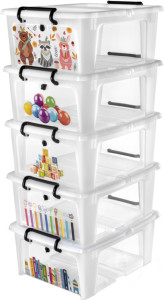 CEP Boîte de rangement KIDS, 20 litres, set de 5