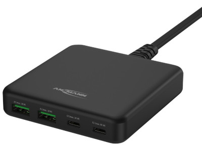 ANSMANN USB-Ladegerät Desktop Charger DC465PD, schwarz