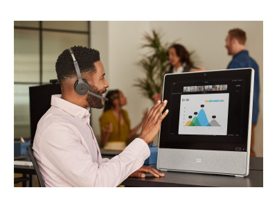 Cisco : HEADSET 722 WIRELESS DUAL+STAND CARBON BLACK USBA BUNDLE