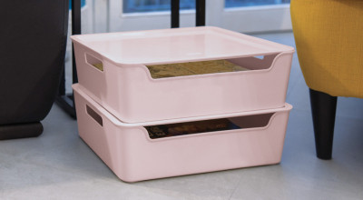 CEP Boîte de rangement Bella, 4,22 litres, rose clair