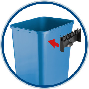 CEP Poubelle de tri sélectif Touch & Lift, 45 litres, bleu