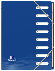 Organiseur Oxford « Océanis », A4, 8 onglets, PP recyclé