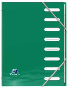Organiseur Oxford « Océanis », A4, 8 onglets, PP recyclé