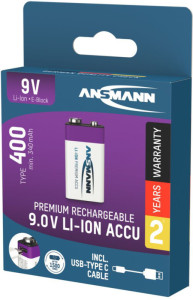 ANSMANN Li-Ion Akku E-Block mit USB-C Kupplung