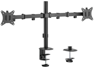 Bras double d'écran LogiLink, longueur : 376 mm, noir