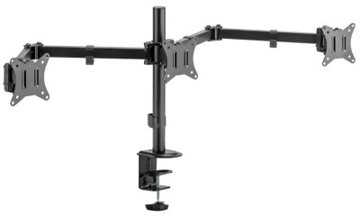 Bras triple d'écran LogiLink, longueur : 658 mm, noir